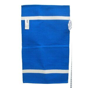 NEW Blue Spectrum Rag Rug 20 x 34 inch 100 Percent Cotton Handwoven Vaccaro